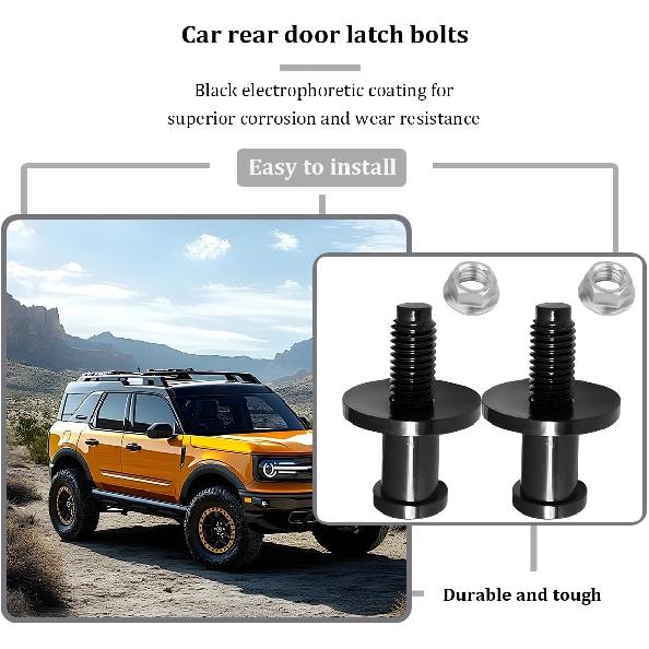 Car Tailgate Striker Bolt, 2PCS OEM# 11570162 Vehicle Tail Gate Latch Bumpers Stop with Nuts, Automotive Replacement Accessories, Compatible with