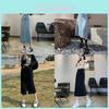 Denim Skirt Waterwash A Line Midi Skirt With Side Slit For Casual Women