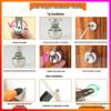 No-Drill Stainless Steel Magnetic Door Stopper & Holder with Invisible Floor Suction Cup, Anti-Collision Bumper for Bathroom.