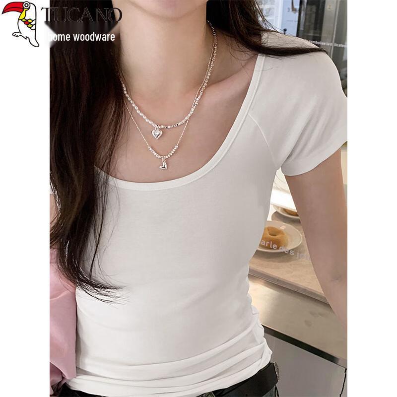 Woodpecker Women's Slim Fit U-Neck Short Sleeve T-Shirt