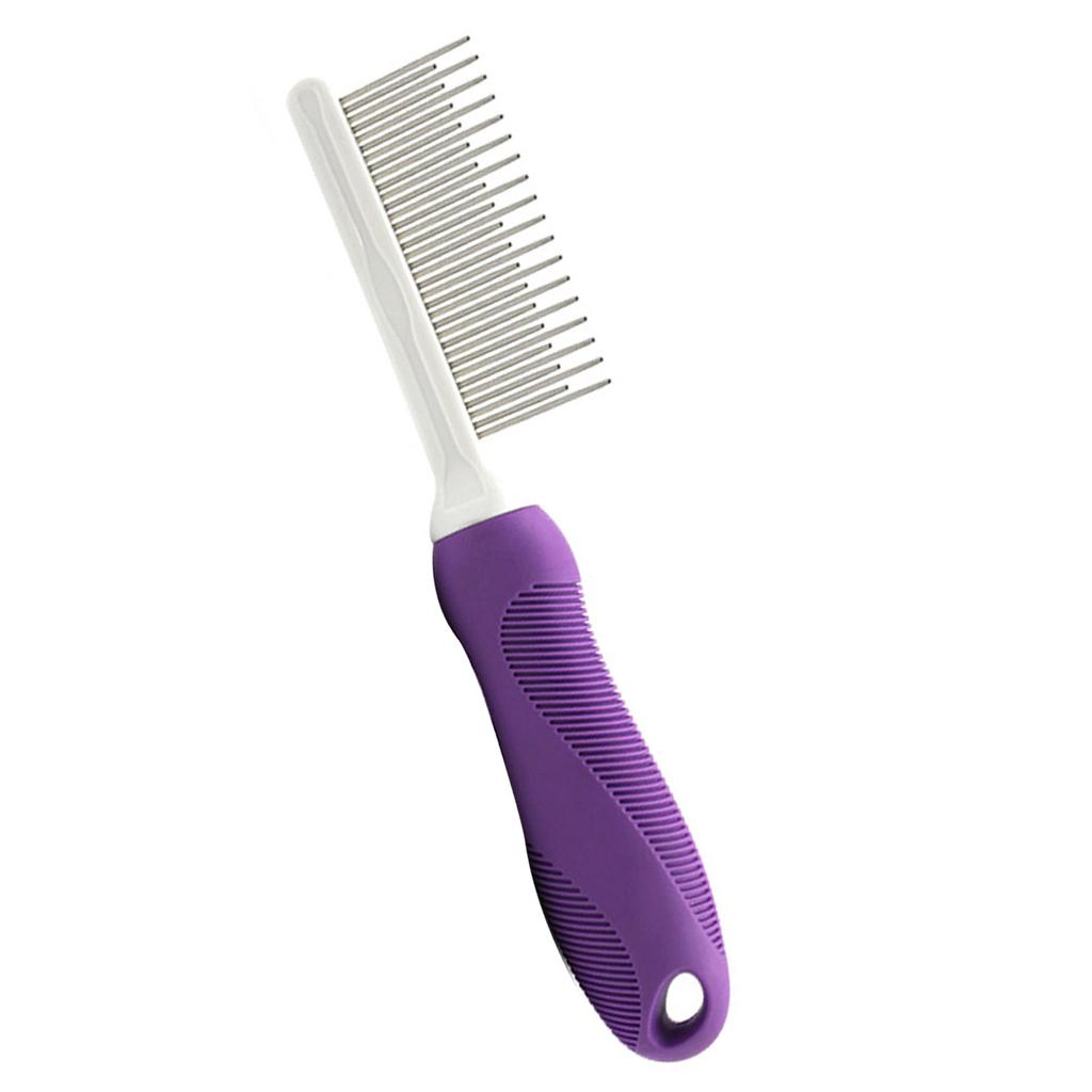 Detangling Dog Comb Long and Short Stainless Steel Teeth Removes Tangles and Knots Pet Grooming Comb for Dogs Cats Comb