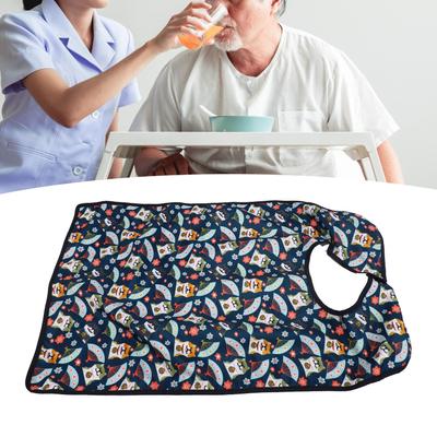 Adult Bib for Elderly Anti Dirty Breathable Soft Reusable Washable Proof Eating Clothing Protector