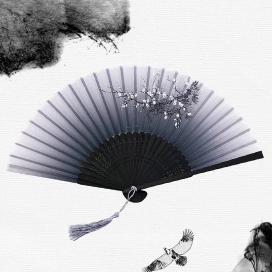 Photography Props Chemical Fiber Cloth Cute Not Easily Deformed Wedding Party Folding Handheld Fan Chinese Fan