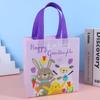 Set of 4 Easters Bags Easters Baskets Easters Craft Bag Reusable Easters Bag Nonwoven Texture for Eggs and Candy Storage