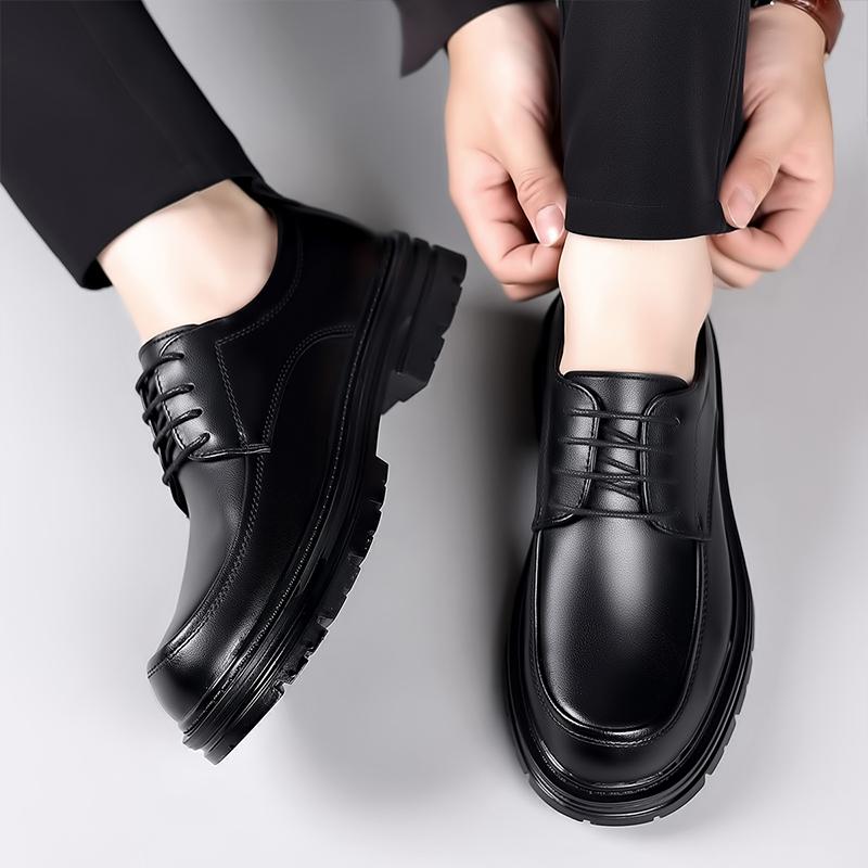 Pánské formální kožené boty Minimalistický a všestranný designový styl Denní kancelářské venkovní volnočasové obchodní silná podrážka pánské boty