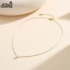EFFIE QUEEN Creatieve Zirconium Hart Hanger Ketting Delicaat Trendy Roestvrij Staal Hart Choker Ketting Waterdichte Sieraden STKN18