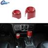 Red Carbon Fiber Center 4WD Gear Shift Trim Cover for Jeep Wrangler JL JT 2018+