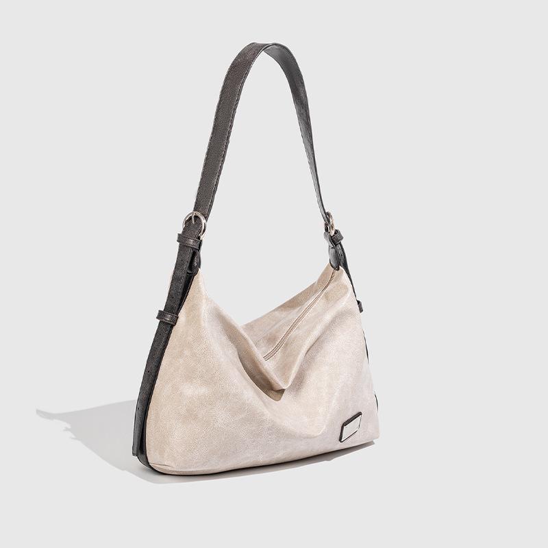 Korean version of the versatile bag for women, 2025 new commuting to class, large-capacity tote bag, fashionable retro shoulder crossbody bag