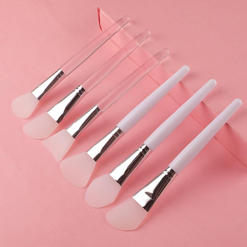 5pcs Professional Silicone Mask Brush DIY Home Salon Silicone Facial Mud Mixing Brush for Skin Care Reusable Cosmetic Tool