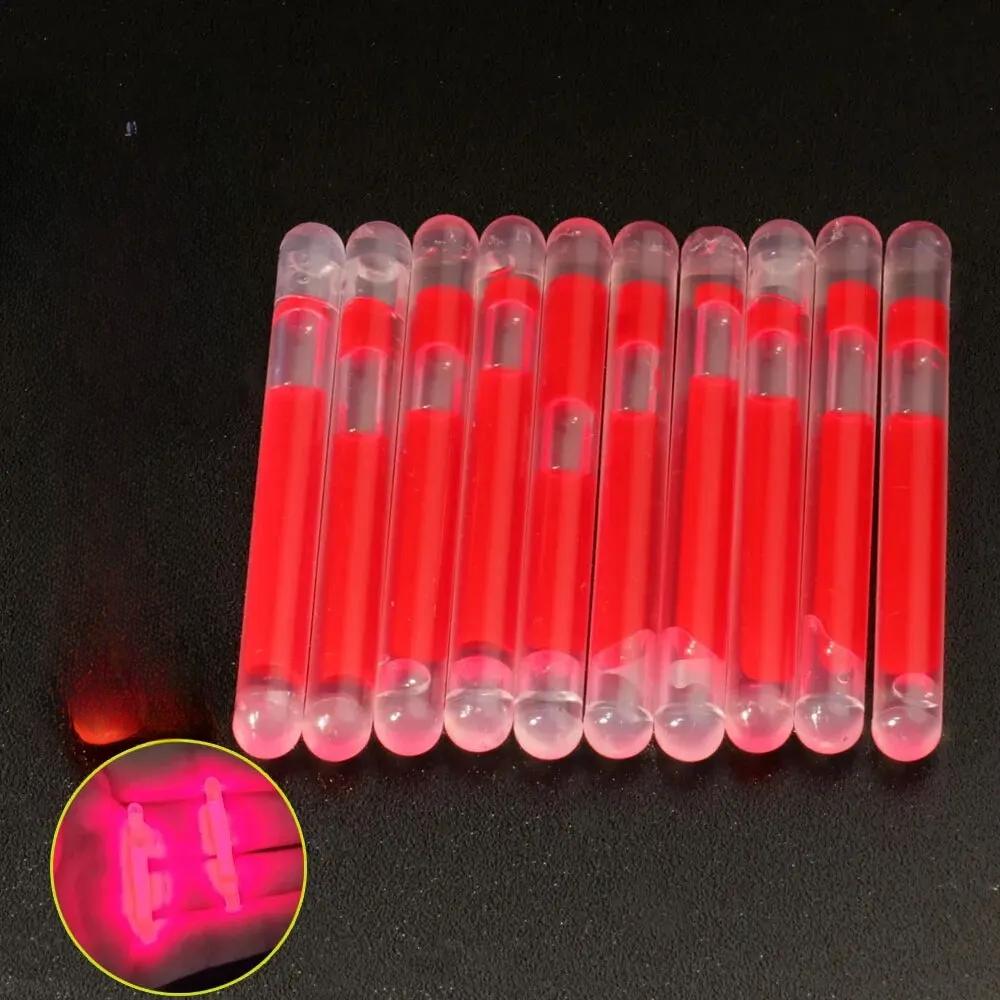 10PCS/Bag Fireflies 4.5*40mm for Fishing Float Fluorescent Lightstick Light Night Rod Lights Tool Bright Dark Colored Glow Stick