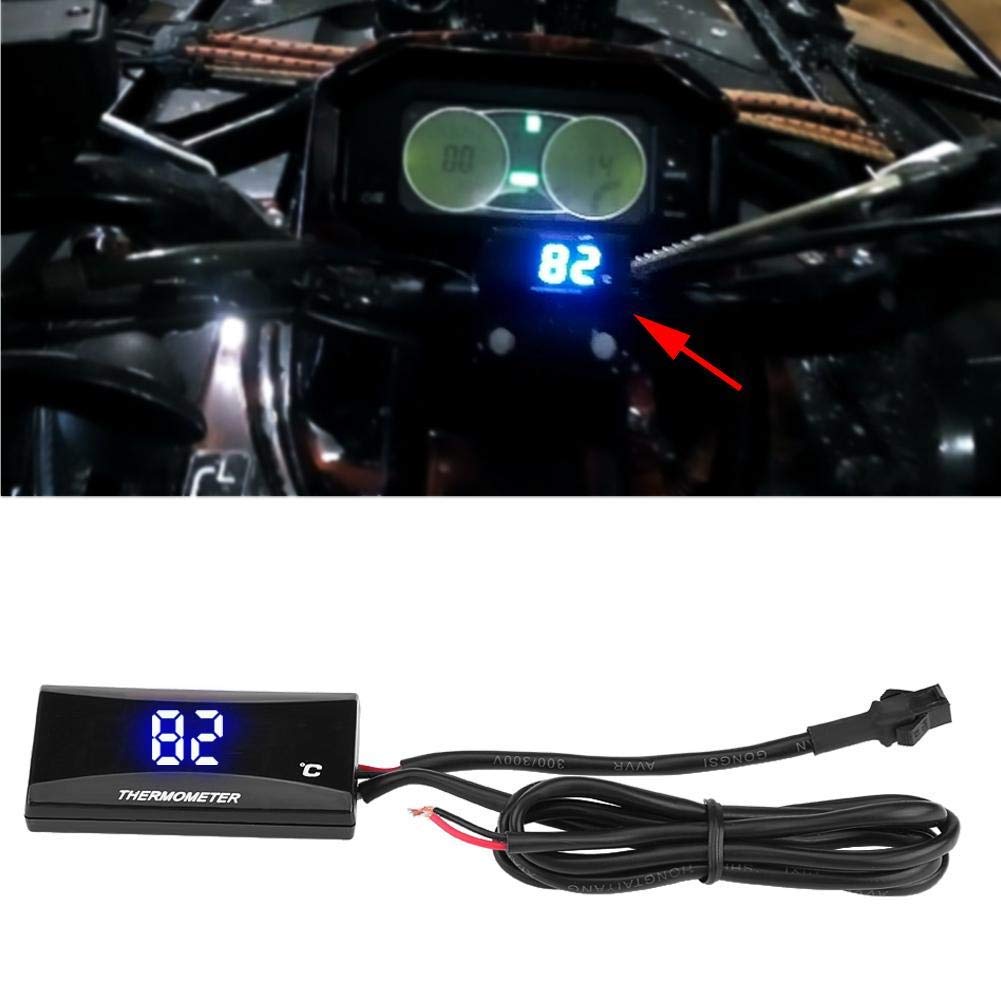 Qiilu Digitales Motorrad Kunststoff+LED Material mit Klebepad mit Sensor