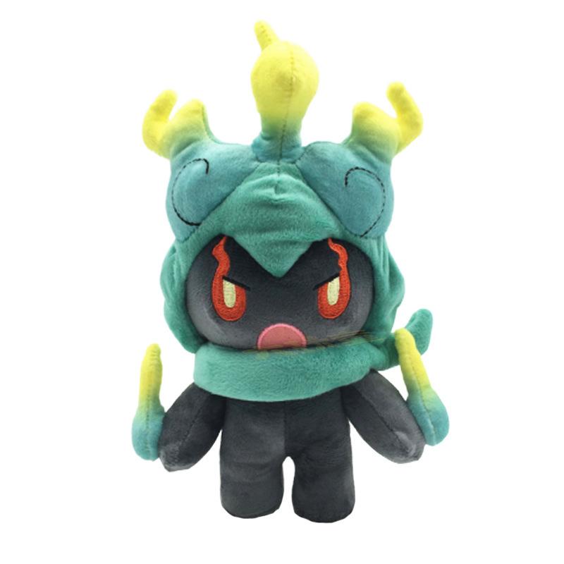 Shiny Marshadow Plush Toy - 25cm Small Size Black & Color Variant, Ghost & Fighting Type Legendary Stuffed Doll, Cute Co