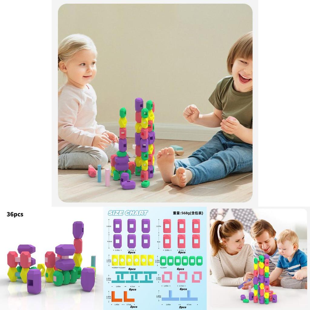 Silicone Building Blocks Toy For Kids Educational Diy Creative Play Set For Early Learning