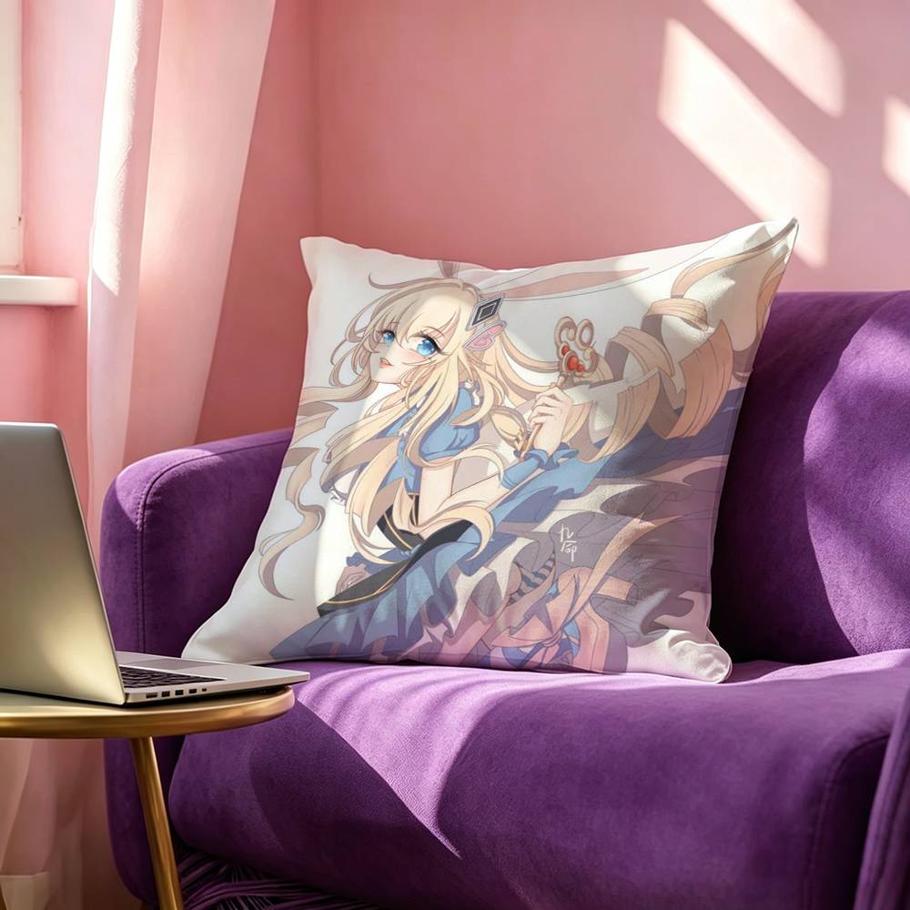 Anime Game Cool TTwistedWonderland Manga Pillow Case Square DoubleSided Sofa Cushion Cover Bedroom Bedside Pillow