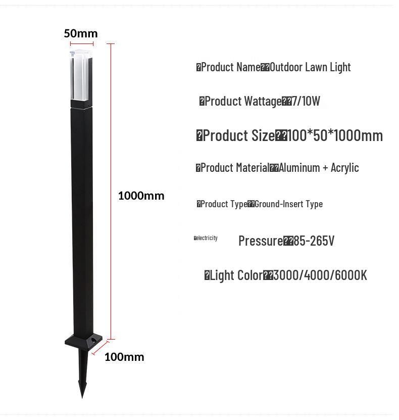 Minimalist LED Garden Lights for Parks and Pathways
