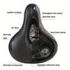 Hollow Breathable Bicycle Saddle Men Women MTB Road BikeSaddle Shock Absorbing Comfortable Big Butt Bike Seat Safety Warning