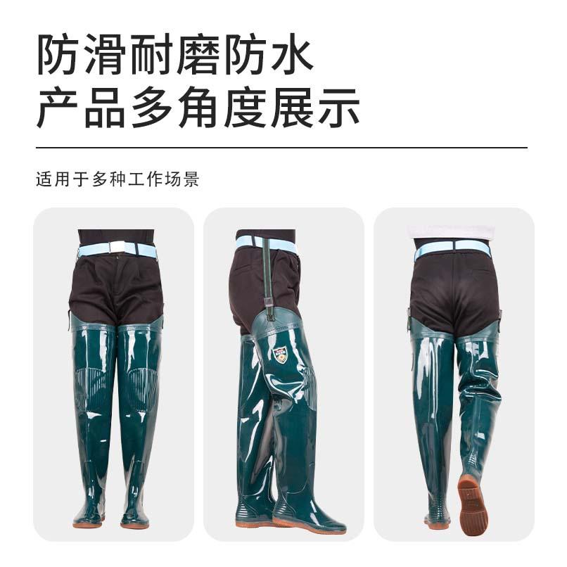 Rutschfeste und verschleißfeste Angel-Watschuhe langer Schaft Setzlings-Regenschuhe hoher Schaft Halbkörper Knie Angel-Wasserdichtschuhe