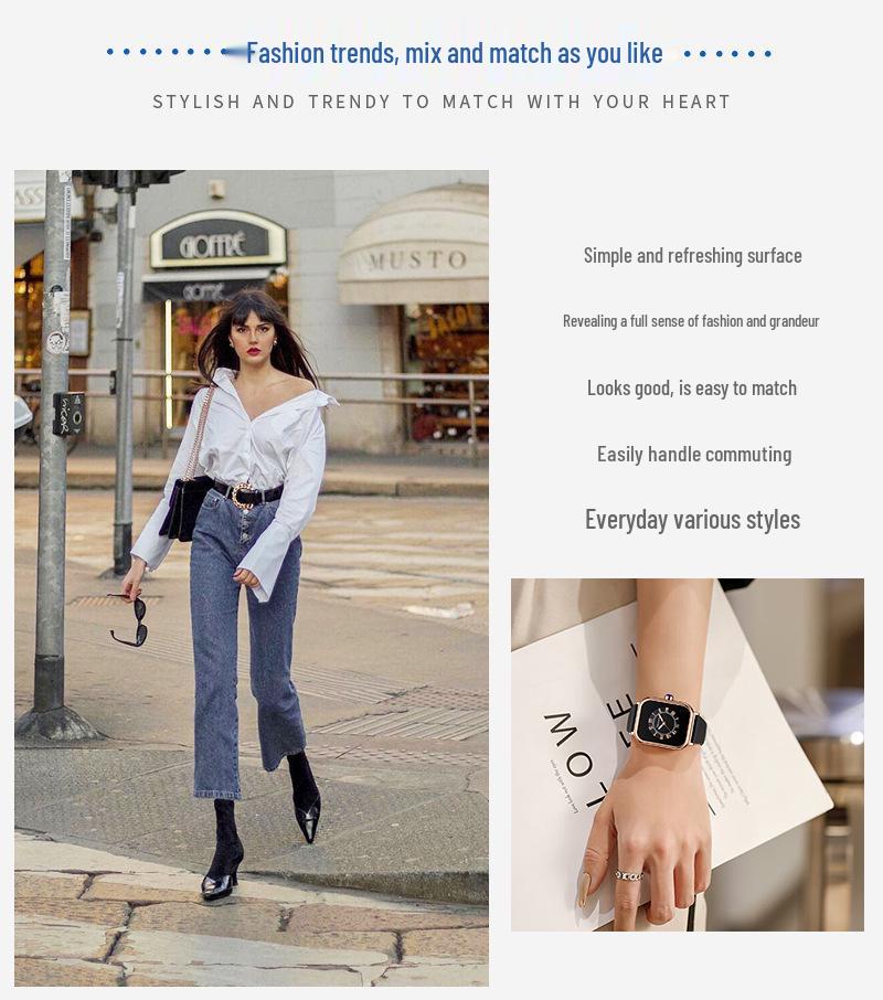 2025 Women's Business Casual Waterproof Quartz Wristwatch with Silicone Band