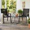 3-Piece Outdoor Bistro Set, Small Table with Adjustable Feet