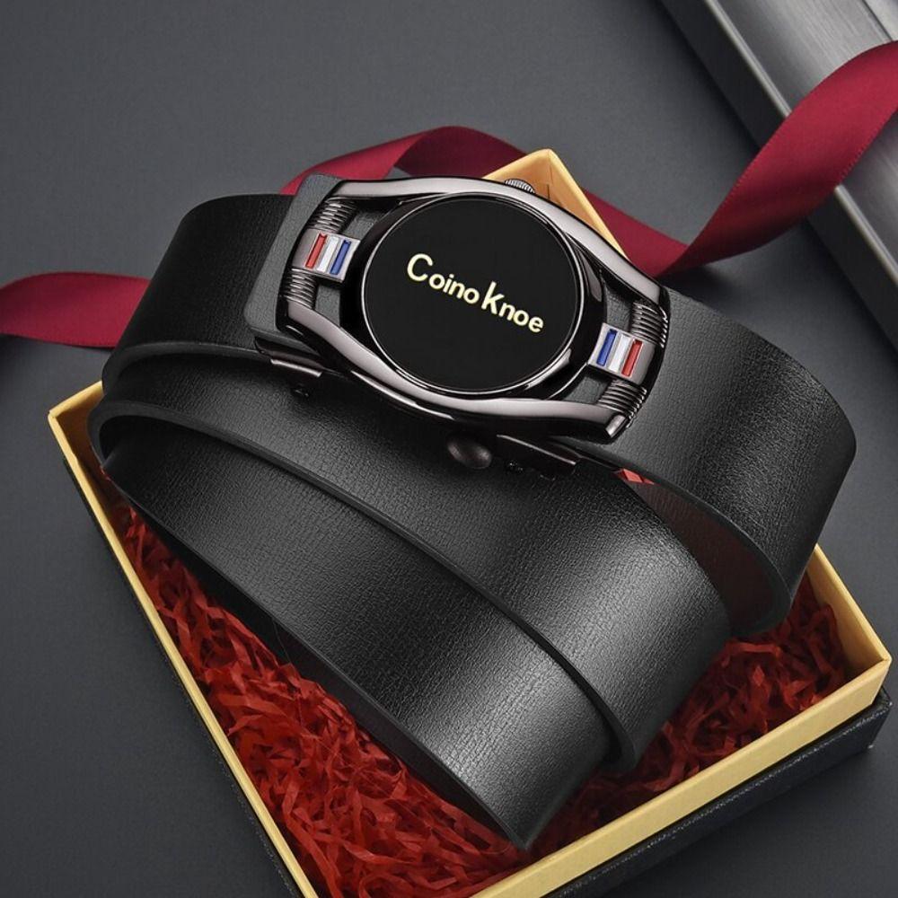 

Luxury Design Business Leather Belt Metal Waist Strap Casual Waistband