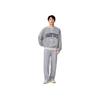 Li Ning Badfive Series Chinese Character Print Solid Color Cotton Crew Neck Pullover Long Sleeve Sweatshirt Unisex sweatshirt Gray AWDSG19-2