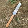 SK5 Double-Edged Wooden Handle Hand Saw with Quenched Sharp Dual-Sided Teeth for Fast, Precise Cuts