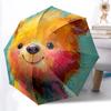 1pc Bear Art Automatic Open/Close Umbrella with Folding Feature Compact Travel Umbrella, Lightweight Design, for Commuting, Business022