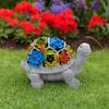 Yousheng Solar Turtle Statue Light, Garden Resin Turtle Succulents Sculpture Solar Light, Outdoor Waterproof Solar Yard Light for Patio Lawn