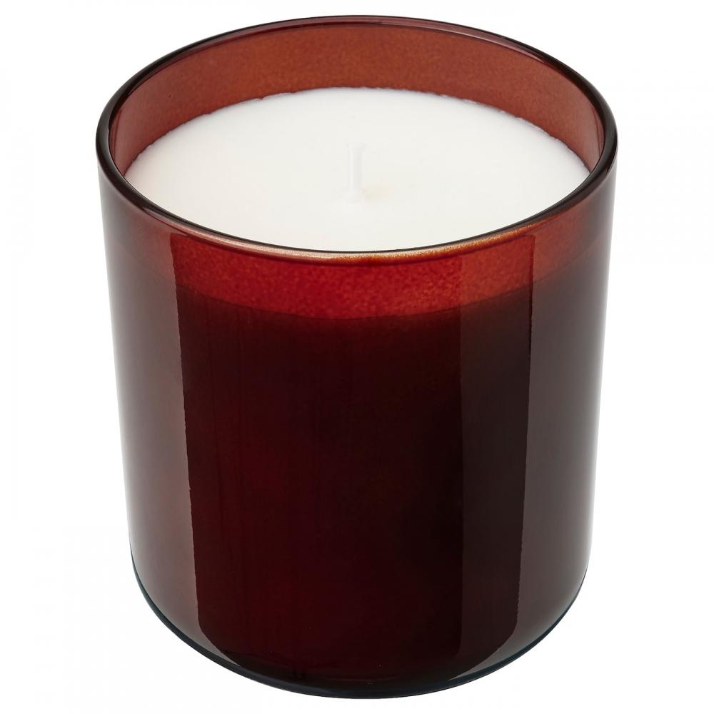 

IKEA ST RTSK N Glass scented candle berry red 50 o clock