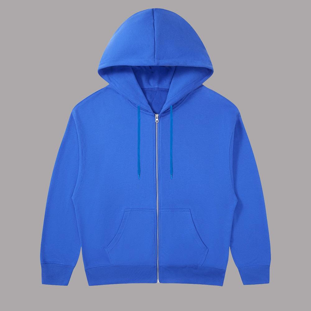 Light Pink Sweater Men'S And Women'S Full Zipper Hoodie