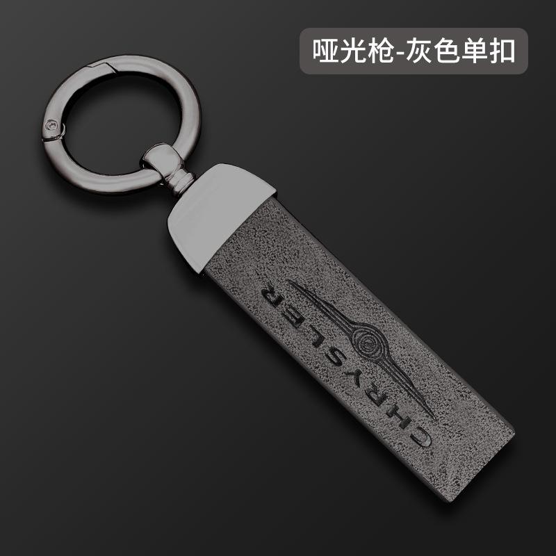 

Zinc alloy Leather Car Smart Remote Key Case Cover Holder Shell For Chrysler 200 300 300C Wrangler Auto Keychain Accessories