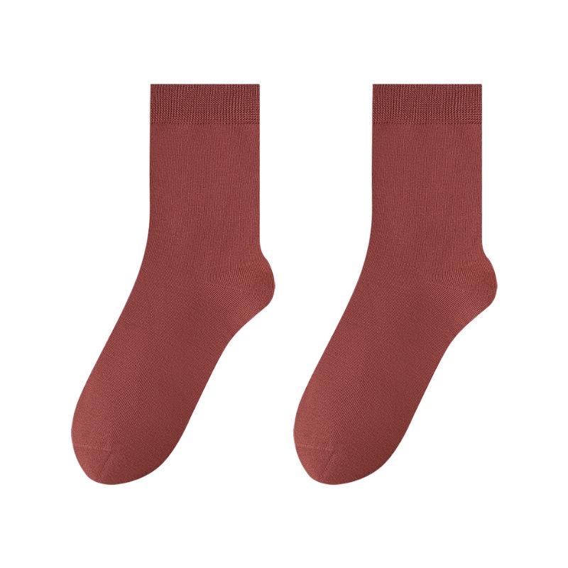 Damen Socken aus reiner Baumwolle, antibakteriell - Mittellang, Deodorierend, Ohne Naht, Perfekt für Herbst und Winter