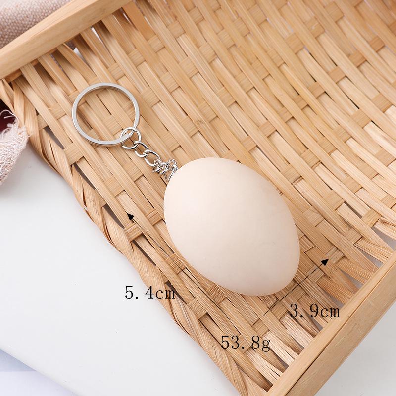 Egg Simulation Keychain: Duck, Braised, Fried, Baked, Sunny-Side Up - Creative Food Toy Pendant