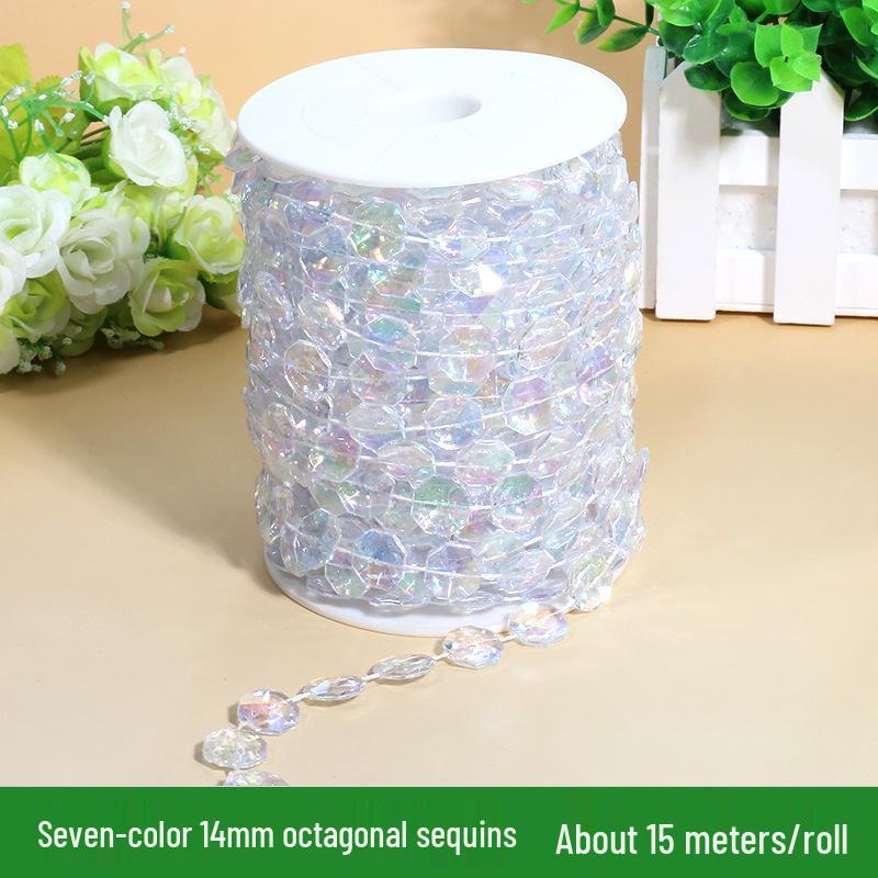 ABS Faux Pearl Beaded Chain - 8MM DIY Wedding & Festive Decor Accessories