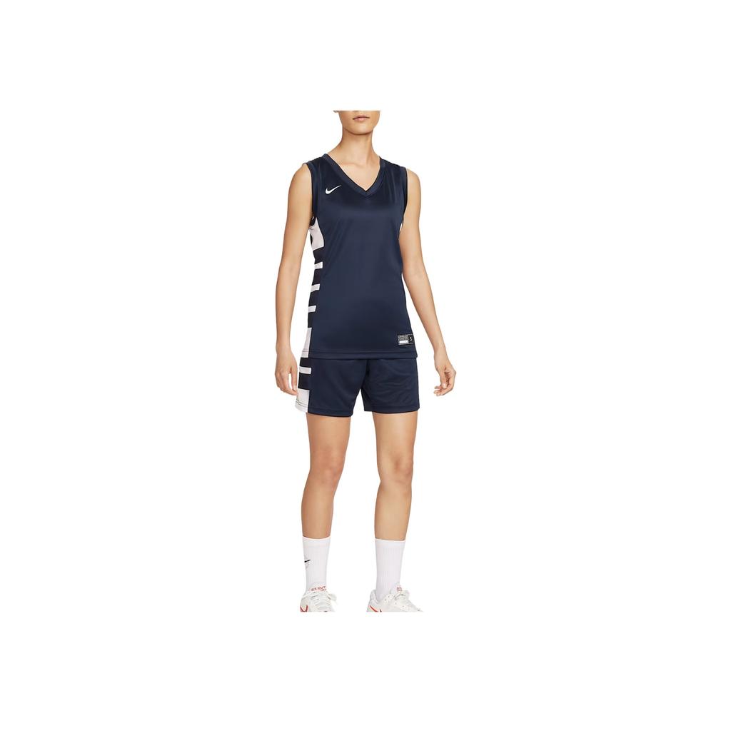 Nike Dri-Fit Elite Power Fashion Simple Stylish Solid Color Basketball Vest Women Tops Deep-Team-Blue IM9814-401