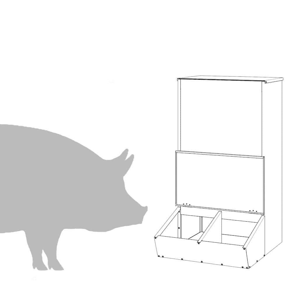 Pig Feeder Olive Green 55 X 51 X 91.5 Cm