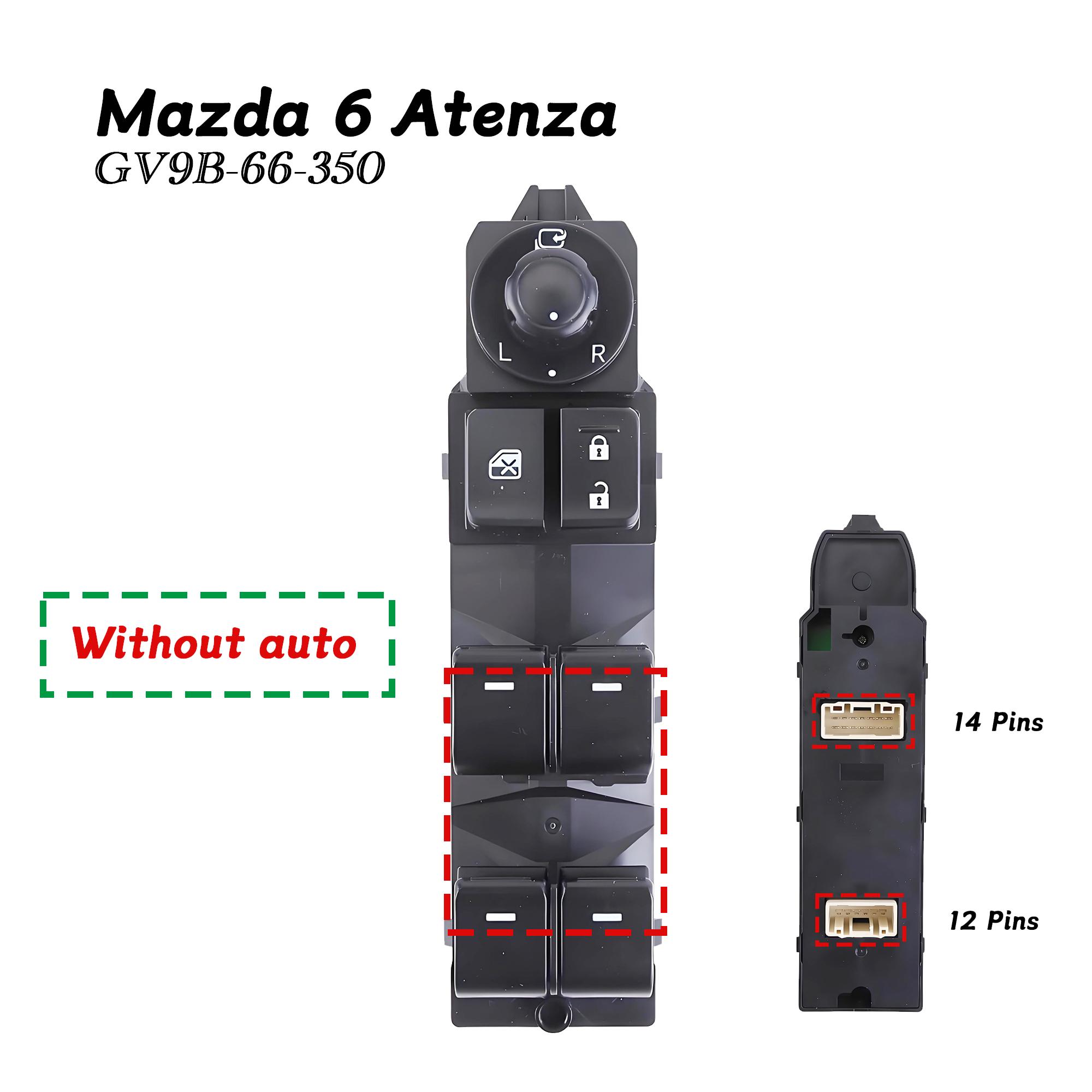 GV9B-66-350 For Mazda 6 Atenza 2014 2015 2016 2017 2018 ,Driver Side Power Master Window Control Switch Button OE GV9B66350 GV9B-66-350