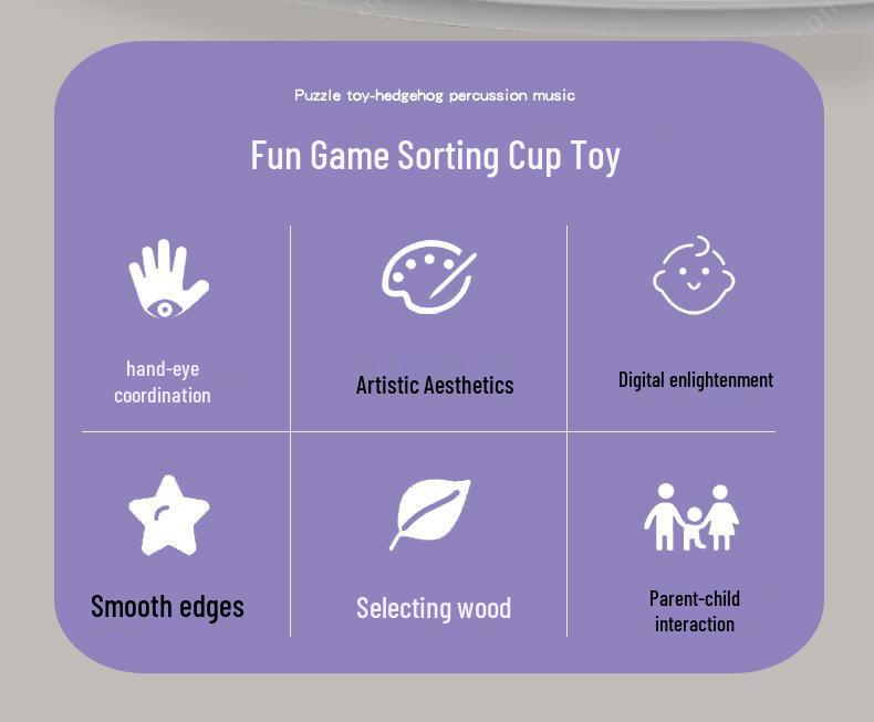 Montessori Kleinkind Farbsortierbecher: Frühes Lernspielzeug zur kognitiven Entwicklung