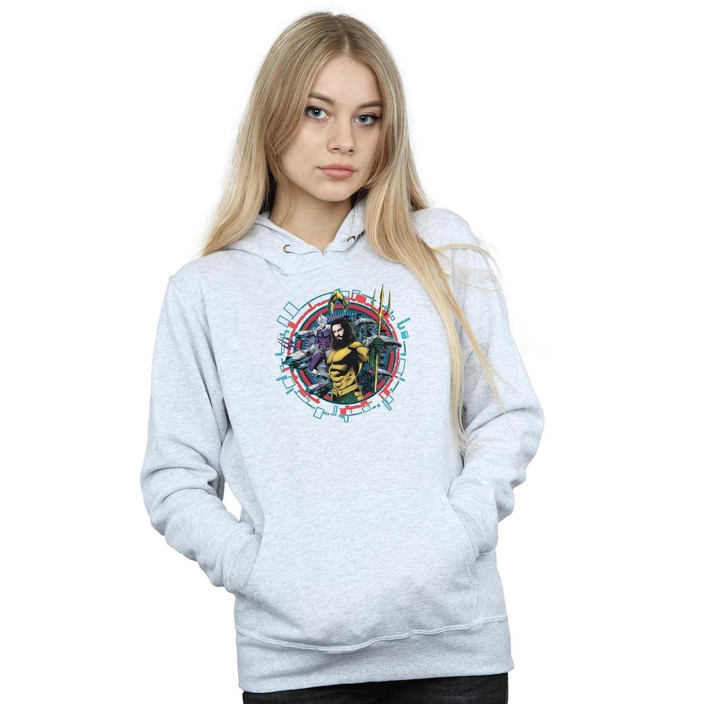 DC Comics Womens/Ladies Aquaman Circular Crest Hoodie