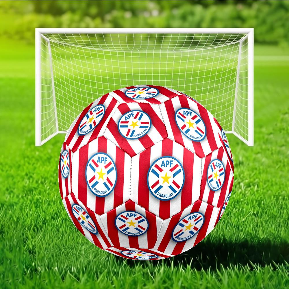Paraguay's National Emblem Soccer Ball Size 5 Soccer Ball, Machine-stitched, Durable, Suitable for Training and Matches Fan Gift