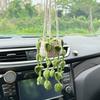 Handmade Crochet Hanging Planter For Home And Car Decoration, With Lovely Hanging Basket Of Potted Plants Ideal For Living Room, And Car Decor