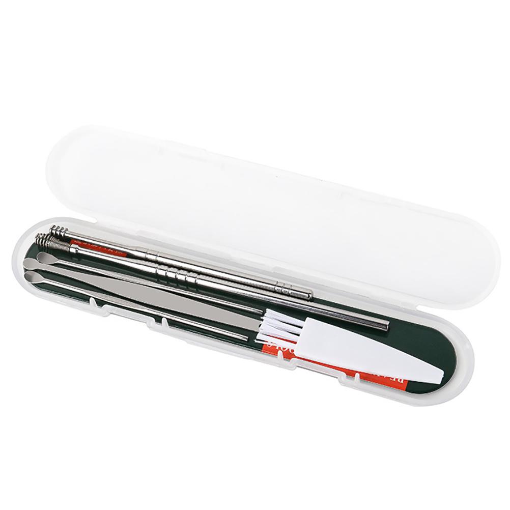 6-Piece Stainless Steel Spiral Ear Pick Set, Ear Cleaning Tool Kit (as shown in picture) Set A with Brush