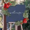 2 Pieces Wedding Arch Flowers Kit Artificial Floral Swag Hanging Wreath Table Runner Centerpiece
