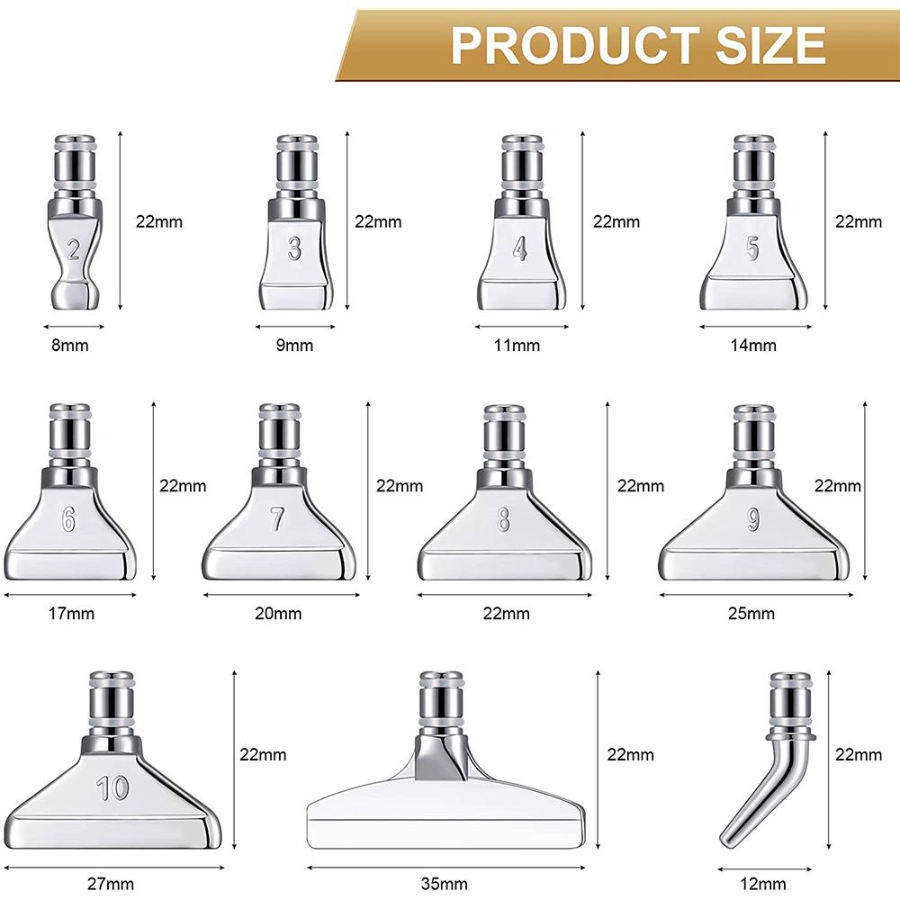 T02C!11 Pack Diamond Brush Metal Nibs DIY Diamond Painting Metal Pen Tips 5D Diamond Painting Replacement Pen Heads