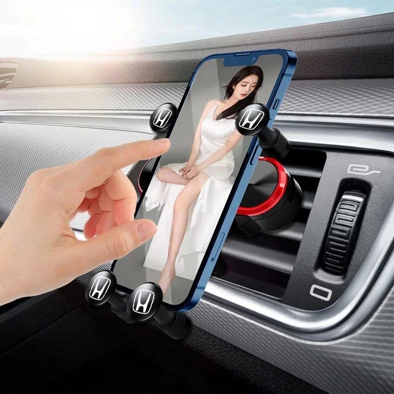 FIT Car New Honda Gravity Car Phone Holder Air Vent Clip Navigation Stand Phone Support For Honda Civic Fit City Cry Accord CB5