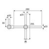 HOZAN Long Straight Arm Support Optical Equipment Part for Fixing Mounting Column (with Column) - Microscopes, Cameras, Etc. Diameter 20mm L-523