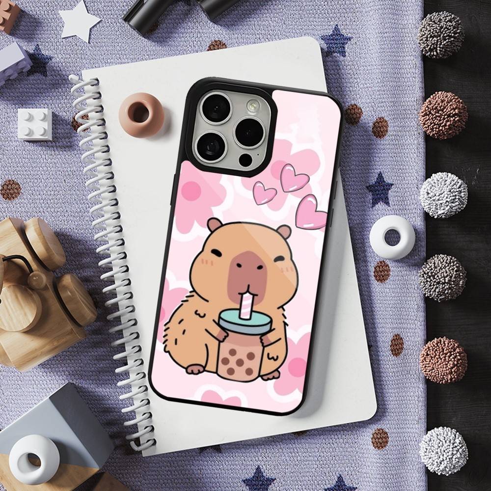 Cute Cartoon Capybara For iPhone 12,Pro,16,15,Mini,13,17,Max,11,14,Plus,For Magsafe,Magnetic Wireless Charging Case