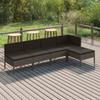 Day and Night - Day and Night 5-piece Garden Furniture Set and Gray Synthetic Rattan Cushions