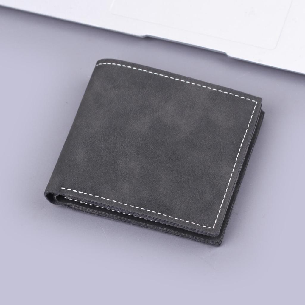 Men's Bi-Fold Leather Wallet: Soft, Compact Billfold for Students