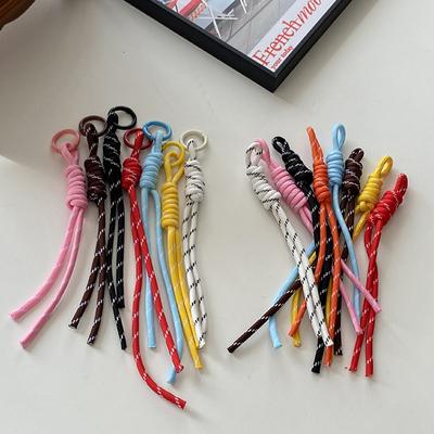Buntes geflochtenes Schlüsselband für Handyhülle, Dekoration, Frauen, schicke Tasche, Anhänger, Kpop, DIY, Schlüsselanhänger, Freund, Paar, Geschenk